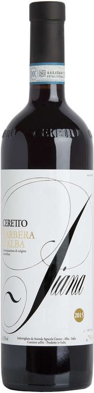 Bottle of Barbera d'Alba DOC Piana from Azienda Vinicole Ceretto