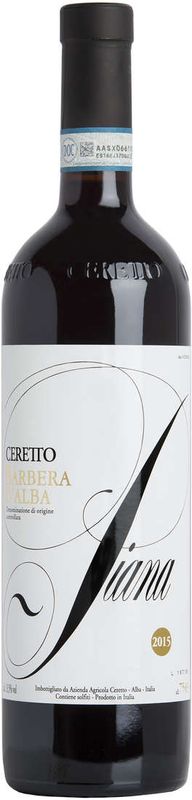 Bottiglia di Barbera d'Alba DOC Piana di Azienda Vinicole Ceretto