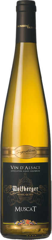 Bottiglia di Signature Muscat Vin d'Alsace AOC di Wolfberger