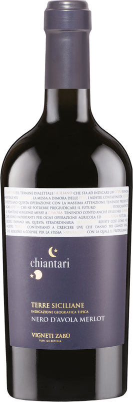 Bottiglia di Chiantari Nero d'Avola/Merlot Sicilia IGP di Vigneti Zabù