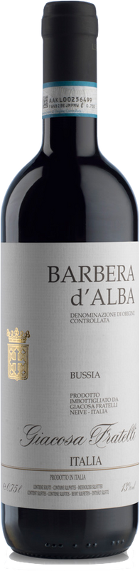 Bottiglia di Barbera d'Alba Vigna Bussia Canavere DOC di Giacosa Fratelli