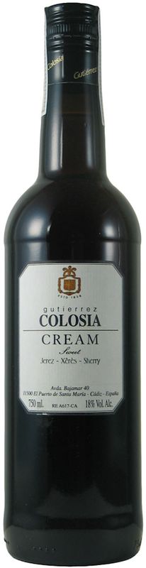 Bottiglia di Sherry Cream di Gutiérrez-Colosia