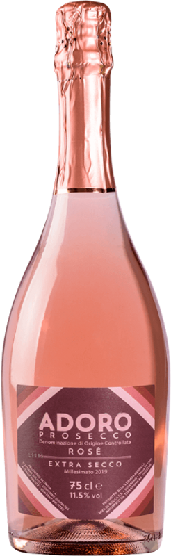 Bottiglia di ADORO Prosecco ROSÉ DOC di Col di Rocca