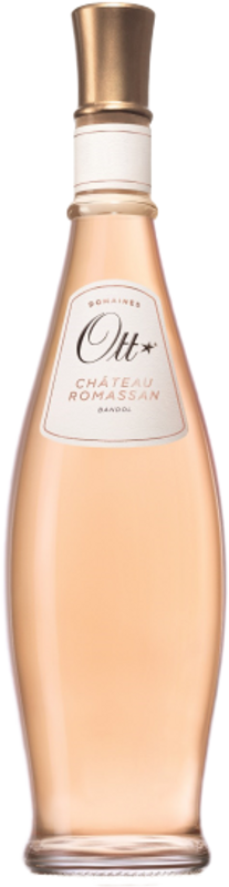 Bottle of Château Romassan Rosé Bandol AOC from Domaines Ott
