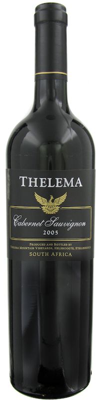 Bottiglia di Cabernet Sauvignon di Thelema Mountain Vineyards