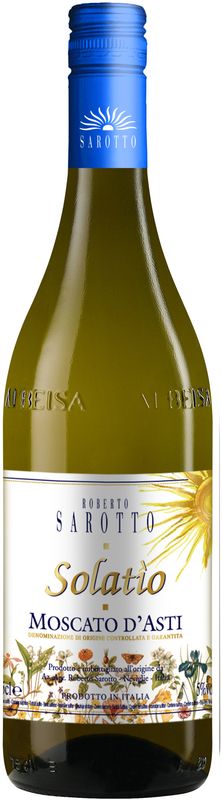 Bottle of Moscato d'Asti Solatio DOCG from Roberto Sarotto