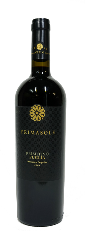 Flasche Primasole Primitivo Puglia IGT von Famiglia Cielo