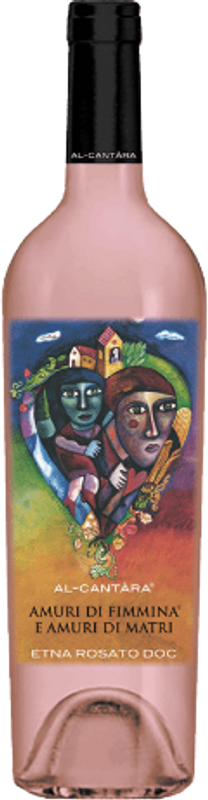 Bottiglia di Amuri di fimmina e Amuri di matri Etna Rosato DOC di Al-Cantara