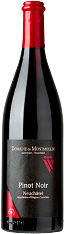 Bottiglia di Pinot Noir Neuchatel AOC di Domaine de Montmollin