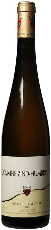 Bottle of Pinot Gris AC Calcaire from Zind-Humbrecht