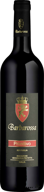 Bottle of Primitivo Puglia IGP Barbarossa from Compagnia Mediterranea