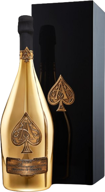 Bottiglia di Ace of Spades Champagne Brut Gold di Armand de Brignac