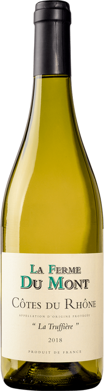 Flasche La Truffière Côtes du Rhône Blanc AOP von Domaine de la Ferme du Mont Benault