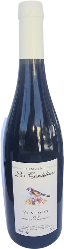 Bottiglia di Ventoux AOP di Domaine les Cardelines