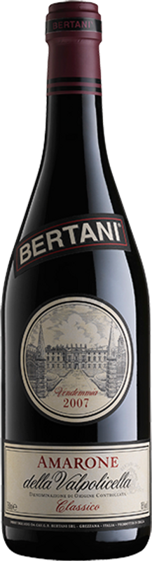 Bottle of Amarone dV DOC Classico from Bertani