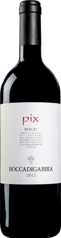 Bottle of PIX Merlot IGT from Boccadigabbia