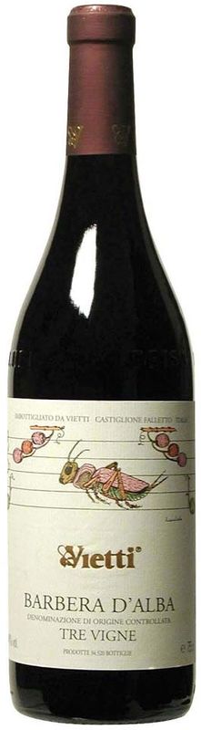 Bottle of Barbera d'Alba DOC Tre Vigne from Cantina Vietti