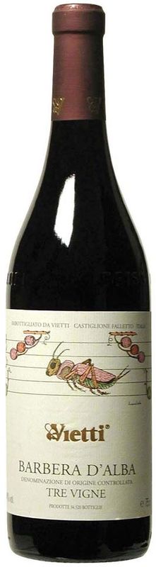 Bouteille de Barbera d'Alba DOC Tre Vigne de Cantina Vietti