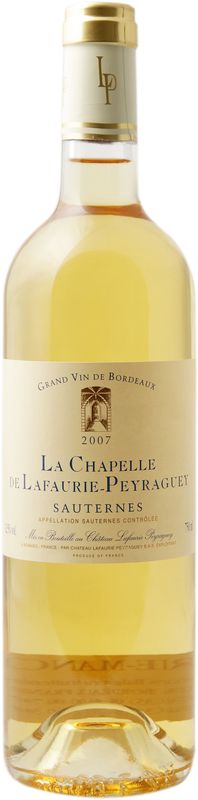 Bottiglia di La Chapelle de Lafaurie Peyraguey AOC Sauternes di Château Lafaurie-Peyraguey
