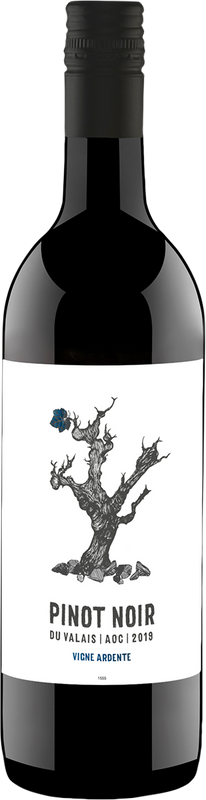 Bottiglia di Vigne Ardente Pinot Noir Valais AOC di Délival