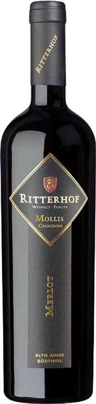Bottiglia di Südtiroler Merlot Mollis Crescendo DOC di Ritterhof
