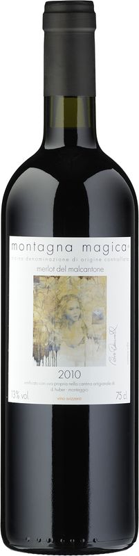Bottiglia di Merlot di Monteggio Montagna Magica DOC Tessin di Daniel Huber