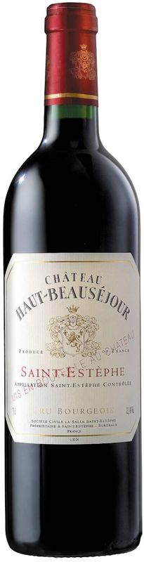 Bouteille de Chateau Haut Beausejour St-Estephe Cru Bourgeois AOC de Château Haut Beauséjour