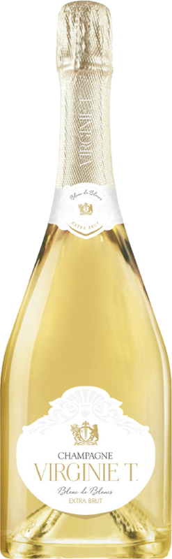 Bottiglia di Blanc de Blanc Champagne AOC di Les Domaines Virginie
