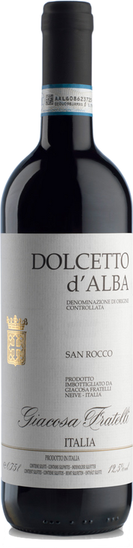 Bottiglia di Dolcetto d'Alba San Rocco DOC di Giacosa Fratelli