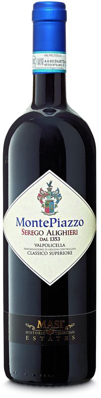 Bottiglia di Monte Piazzo Valpolicella classico superiore DOC di Masi Serego Alighieri
