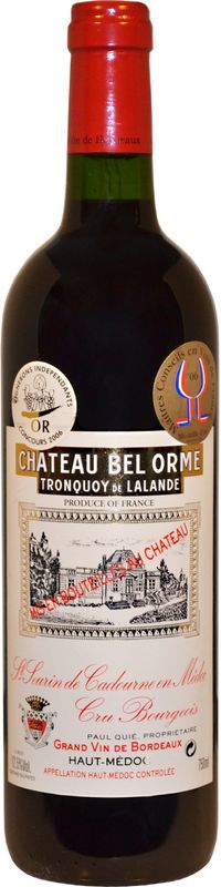 Bottle of Chateau Bel-Orme Cru Bourgeois Haut-Medoc ac MdC from Château Bel-Orme