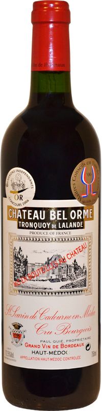 Bouteille de Chateau Bel-Orme Cru Bourgeois Haut-Medoc ac MdC de Château Bel-Orme