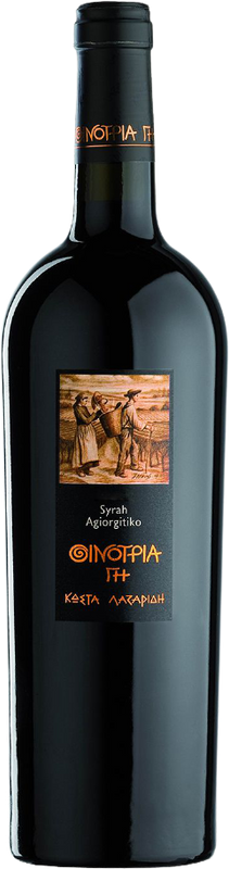 Bottiglia di Oenotria Land Syrah Agiorgitiko Geschützte Ursprungs Bezeichnung Attika di Domaine Costa Lazaridi