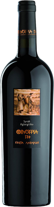 Bouteille de Oenotria Land Syrah Agiorgitiko Geschützte Ursprungs Bezeichnung Attika de Domaine Costa Lazaridi