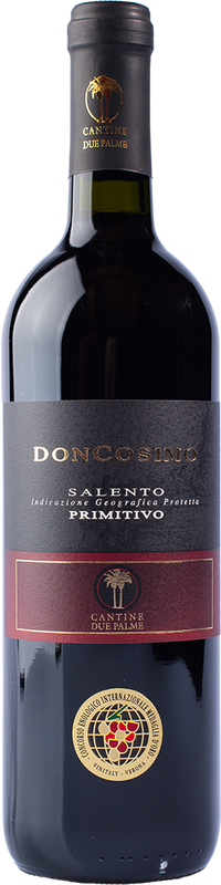 Bottle of Salento Primitivo DON COSIMO IGT from Cantine Due Palme Cellino San Marco