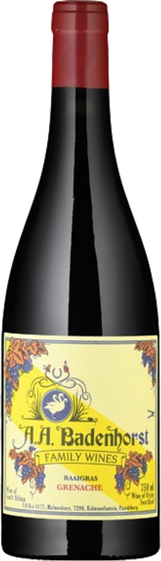 Bottle of Raaigras Grenache from A.A. Badenhorst Wines