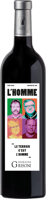 Image of Domaine Grisoni L'Homme Pinot Noir Neuchâtel AOC - 75cl - Neuenburg, Schweiz bei Flaschenpost.ch