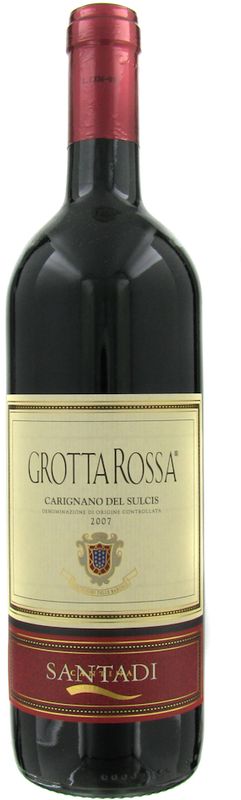 Bottiglia di Carignano del Sulcis DOC Grotta rossa di Cantina di Santadi