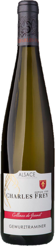 Bottiglia di Gewürztraminer Collines De Granit Alsace AP di Charles Frey