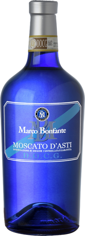 Flasche Moscato d'Asti Marco Bonfante Blue Serie DOCG Dolce von Marco Bonfante