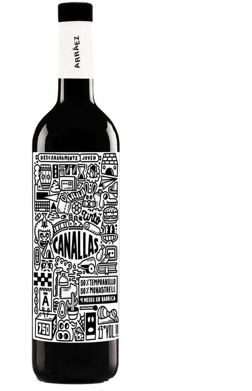 Bottle of Canallas Tinto D.O. from Bodegas Antonio Arráez