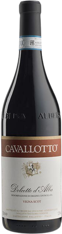 Bottle of Dolcetto d'Alba DOC Cru Vigna Scot from Cavallotto B. Boschis