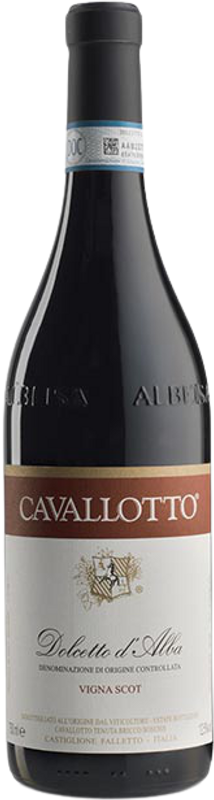 Bouteille de Dolcetto d'Alba DOC Cru Vigna Scot de Cavallotto B. Boschis