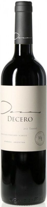 Bottiglia di Decero Tannat di Bodegas Finca Decero