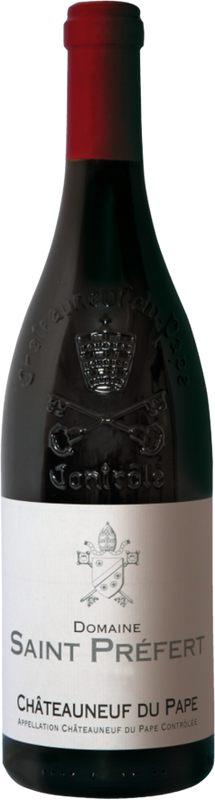 Bottiglia di Vin Unique d'assemblage Chât.-du-Pape AOC di Domaine St. Préfert