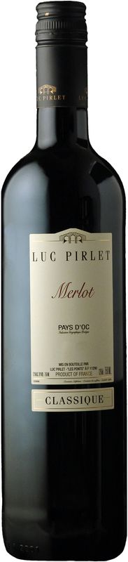Bottiglia di Merlot VdP d'Oc di Luc Pirlet