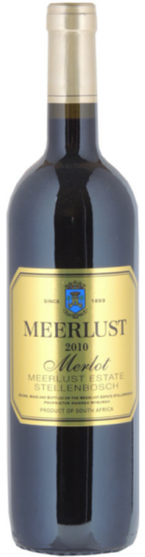 Bottle of Merlot from Meerlust Estate