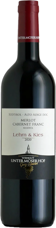 Flasche Lehm & Kies Merlot Cabernet Franc Südtirol DOC Riserva von Untermoserhof
