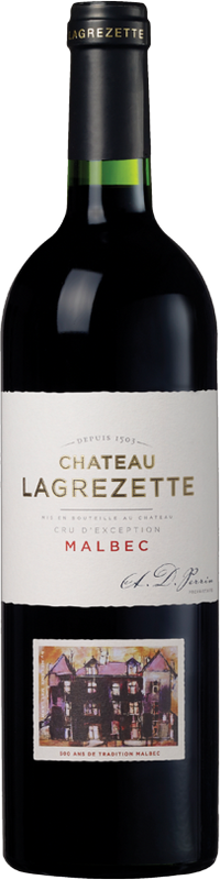 Bottle of Malbec Chateau Lagrezette from Domaine Lagrezette