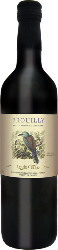 Bottiglia di Le Rollier Brouilly AOC di Louis Tête
